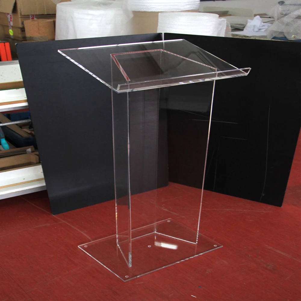 Simple Structure Clear Acrylic Lectern Podium Stand Custom Made Buy