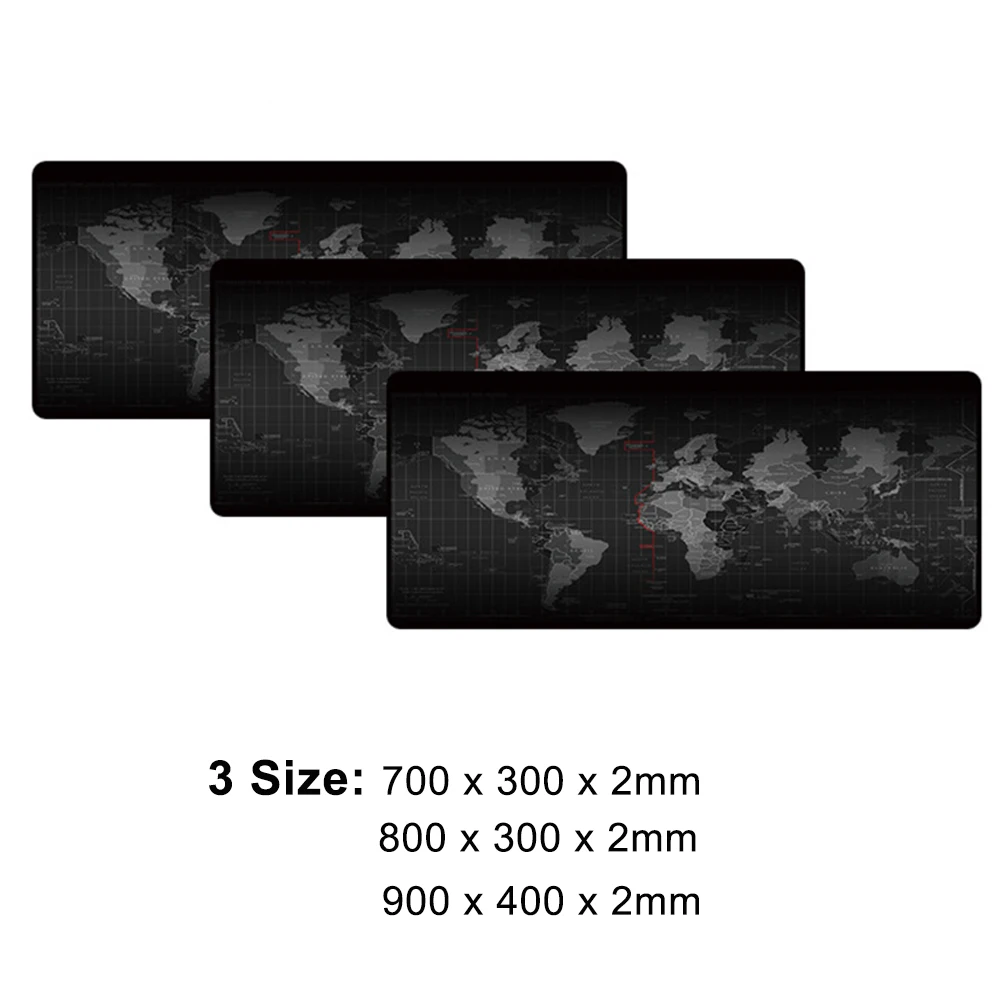 Factory Supply Large Mouse Pad For Computer World Map Mousepad Rubber