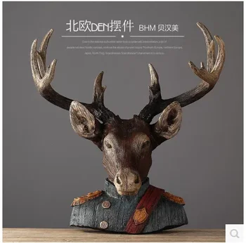 Hot Custom Elk Home Decor Resin Modern Animal Heads Wall Hot Custom Elk Home Decor Resin Modern Animal Heads Wall Hanging
