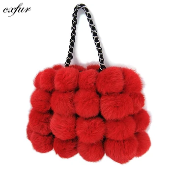 Cx H 11h Normal Real Handbags Fuzzy Rabbit Bags Women Fur Bag Cx H 11h Normal Real Handbags Fuzzy Rabbit Bags Women Fur Bag