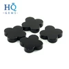 Nature black and red agate four leaf clover