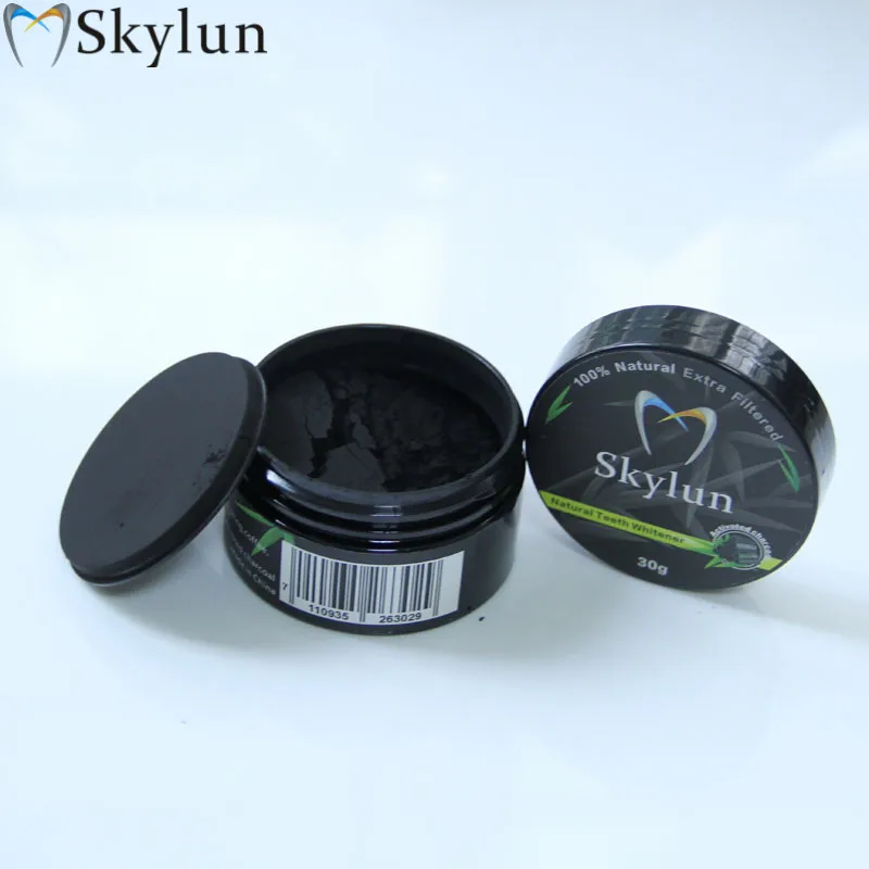 

skylun brand Special Price 2018 New Portable Home Use Clinic Use Activated Charcoal Bamboo Teeth Whitening Powder, Pure black