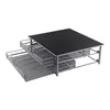 Guangzhou factory black capsule coffee metal rack mesh drawer single tier 2 tier