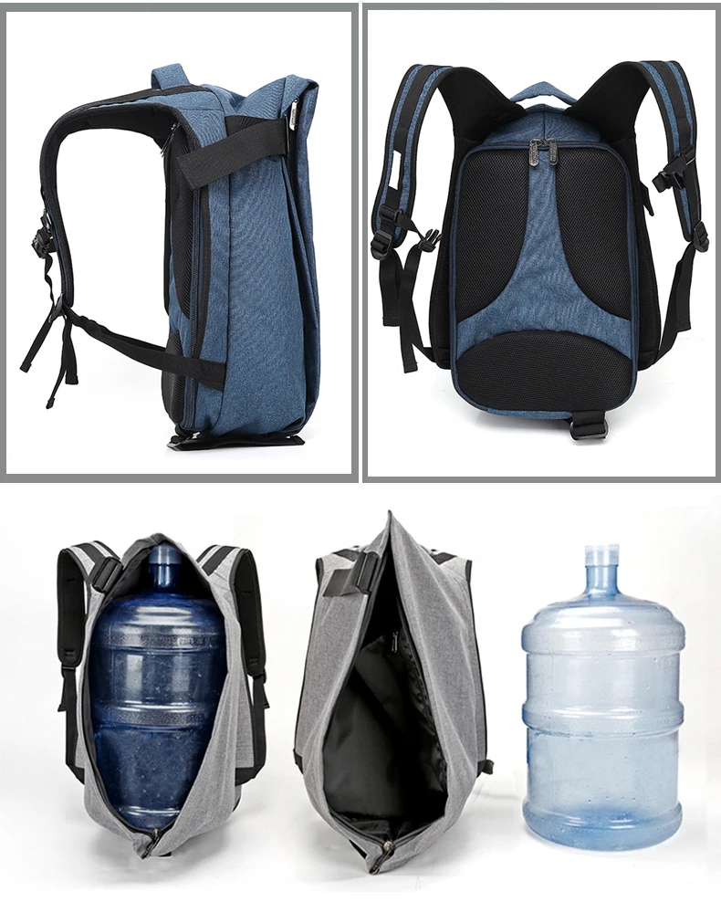 High quality European design simple latest waterproof knapsack bagpack rucksack college bags USB backpack for men