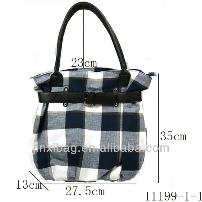 Flower design plaid fashion big bags handbags for women