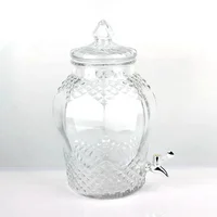 

Wholesale glass water drink dispenser jars with tap 20L 15L 10L 8L 6L