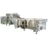 Brine tank cleaning washing machine for seafood and vegetable processing line