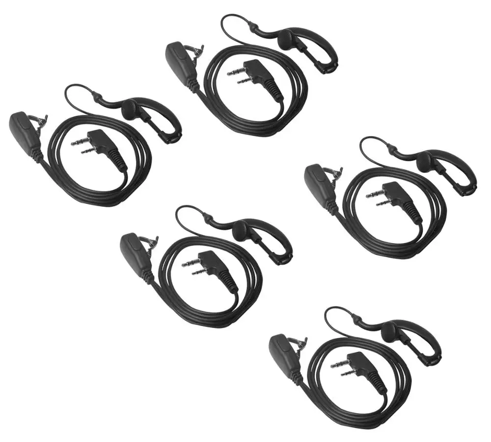 

Acoustic Tube earpiece Headset 3.5mm Mic PTT 2 pin for two-way Radio walkie talkie earphone
