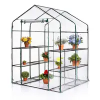 

walk in green house with 3 tiers 8 shelves cheap movable houses for sale 155x140x200cm