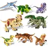 8pcs plastic toys dinosaurs building blocks mini bricks
