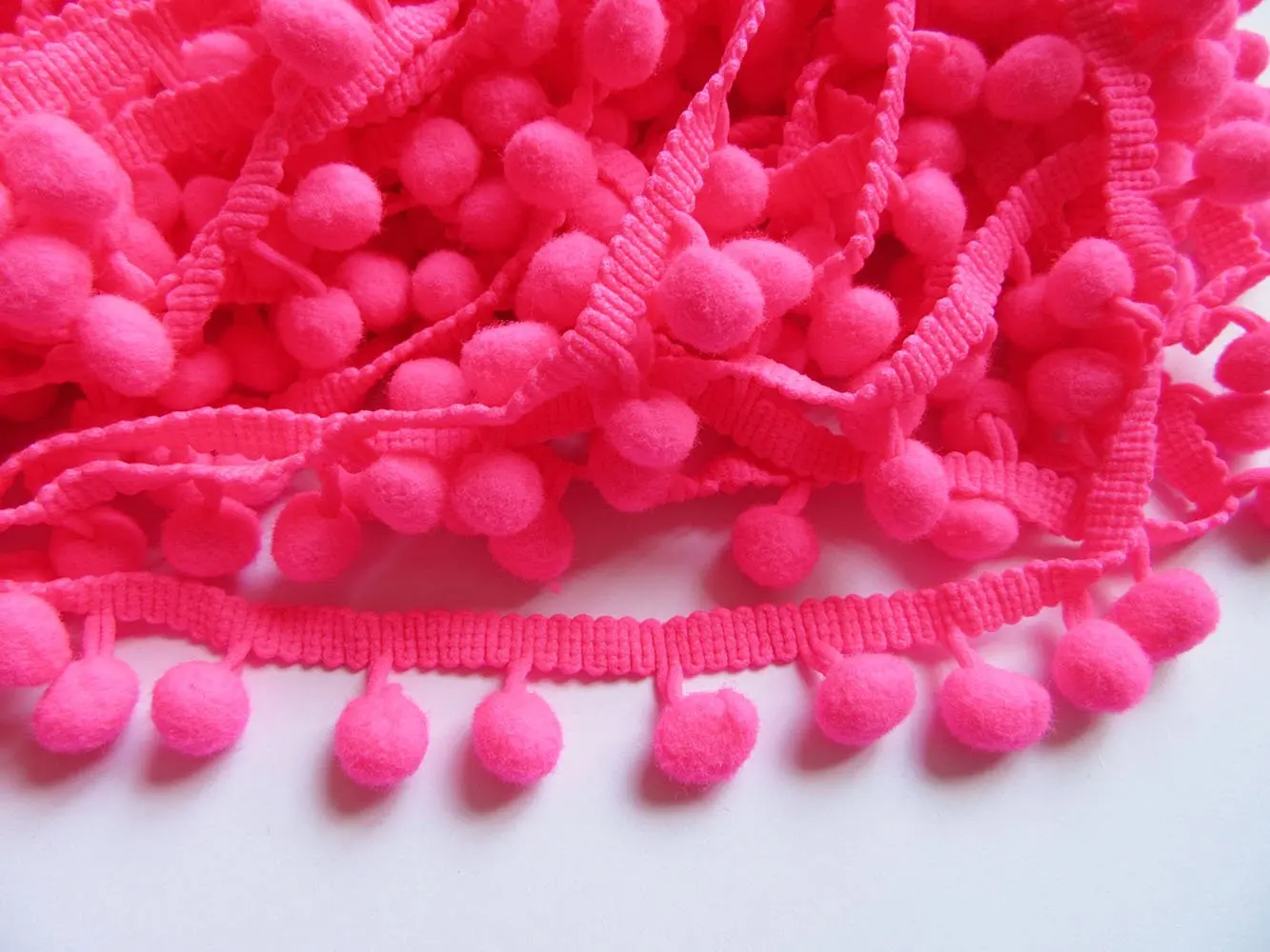 10 Yards Multi Coloured pom pom Trim 17mm pom poms Royal Blue//Neon Yellow//Neon Green//Teal Blue//Neon Hot Pink//Orange pom poms.