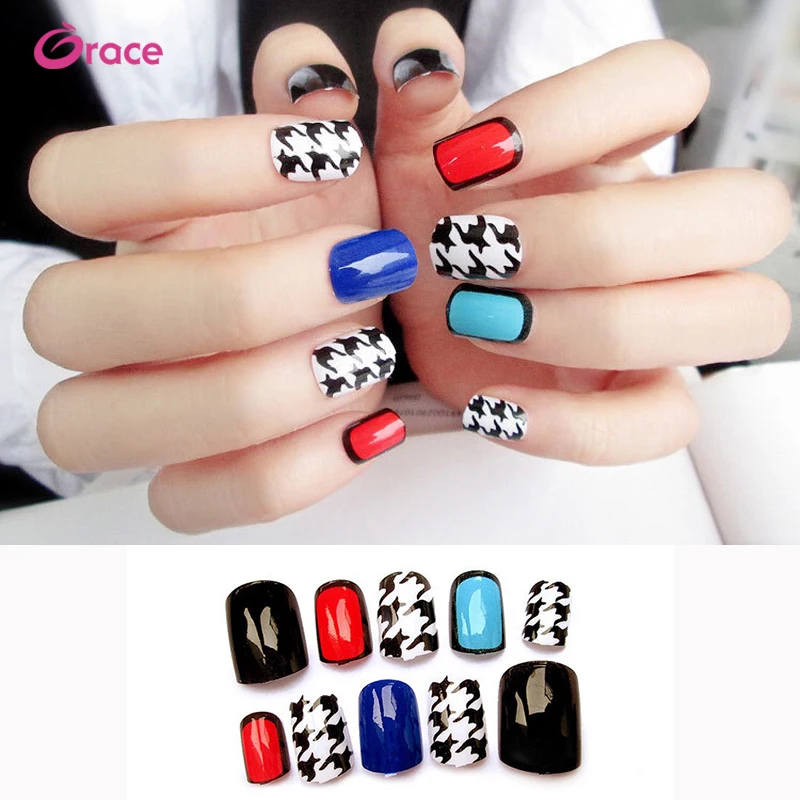 

B10 custom made false nails tips, Colorful