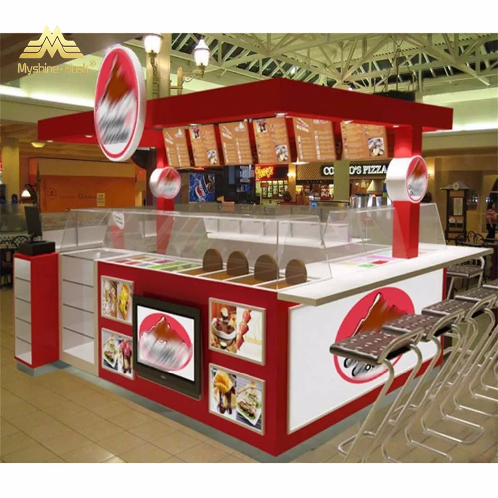 Oushine Customize Display Cases For Retail Round Shape Counter Fruit
