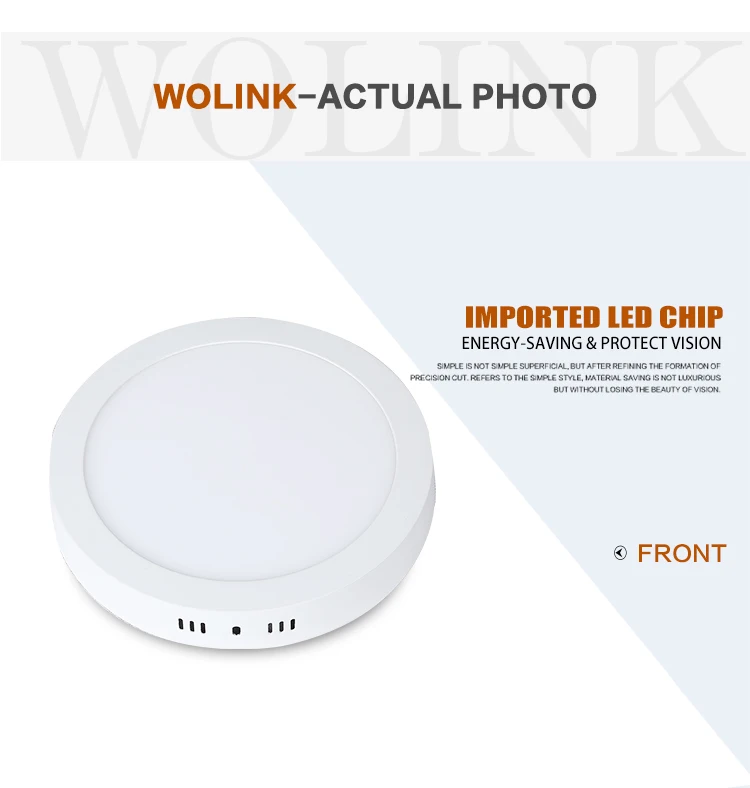 Factory price White indoor round Surface mount recessed 3w 6W 12W 18W 24w led panel light