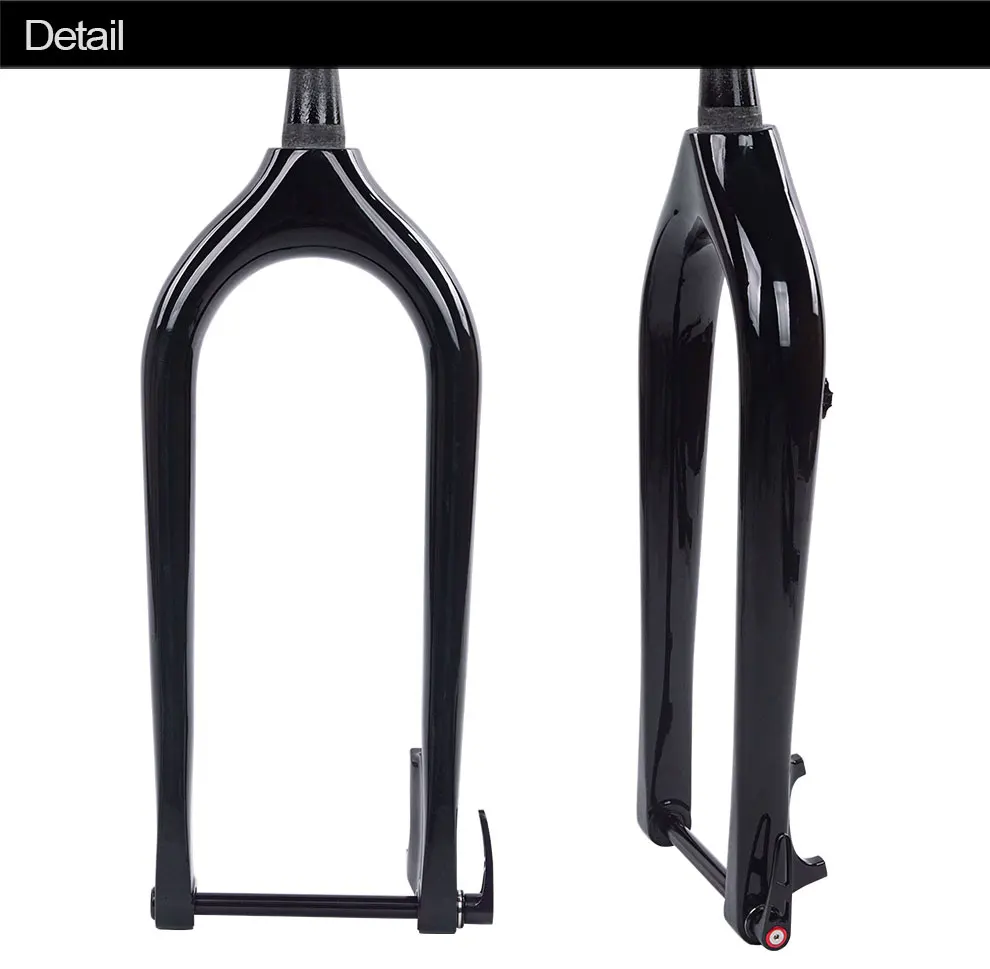 26er Carbon Fat Bike Fork Matte Or Glossy 150mm Snow Bicycle Rigid