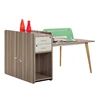 Wooden office computer table modern 2 person work station desk