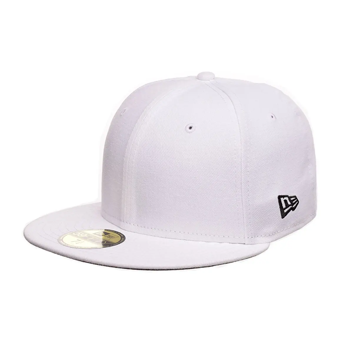 New Era 59FIFTY-BLANK Solid White Fitted Hat | stickhealthcare.co.uk