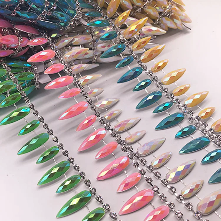 

Fashion high quality diamond fringe trim crystal rhinestone chain rhinestone banding trim, N/a