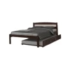 Bed with Trundle by Kids Sleek minimal design;Sturdy durable frame;Made from pine;Rich dark cappuccino finish
