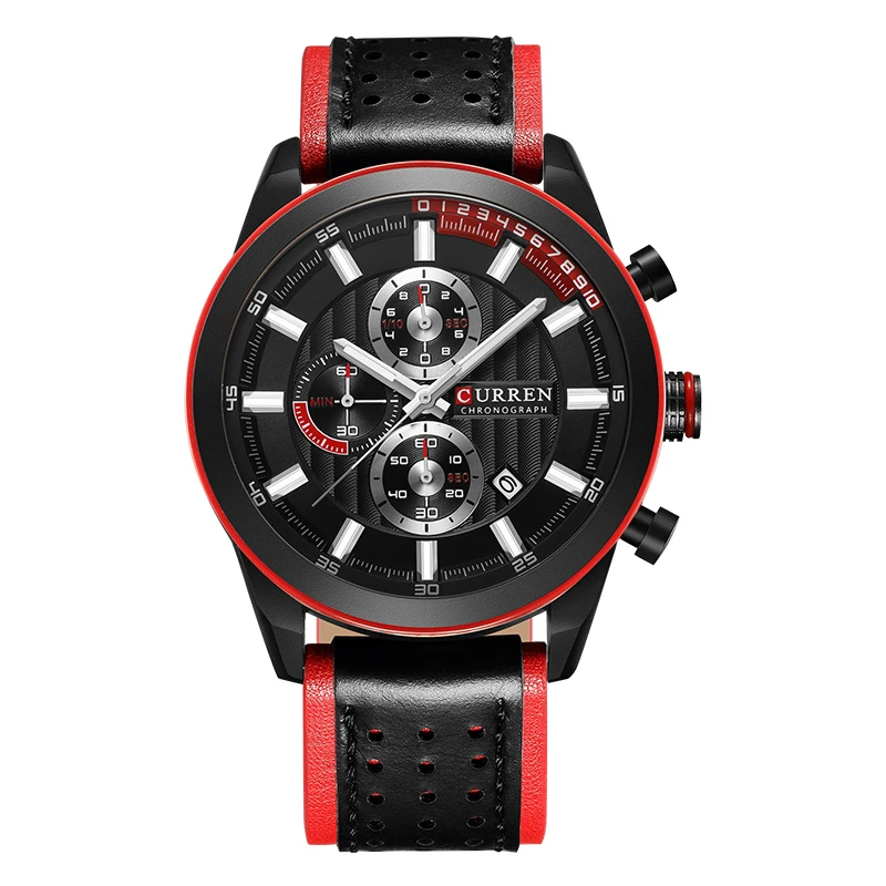 

2018 New Arrival Curren 8292 Chronography Fashion Sport Watch, As picture