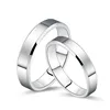 925 sterling silver curve cut design plain Rings for men and women