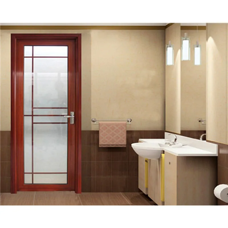Aluminum Metal Frame Material Sandblasting Tempered Glass Washroom