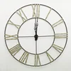 New Design Decorate Roman Numeral Large Round Metal Wall Clock