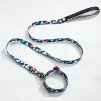 

Soft Adjustable Sublimation Printing Polyester Dog Leash and Collar Set