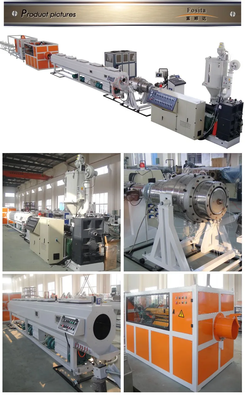 Fosita 1632mm Plastic Pe Hdpe Pipe Extrusion Extruder Making Machine