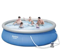 

New High Quality Bestway 57321 Inflatable Quick Up Portable Swimming Pool Fast Set Pool Set With Filter Pump