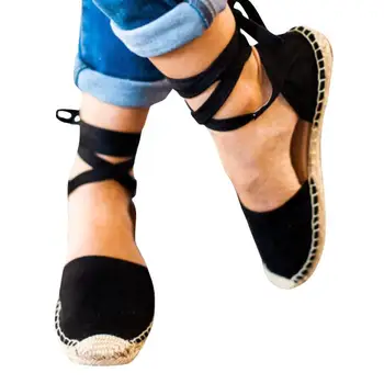 ankle wrap flat espadrilles