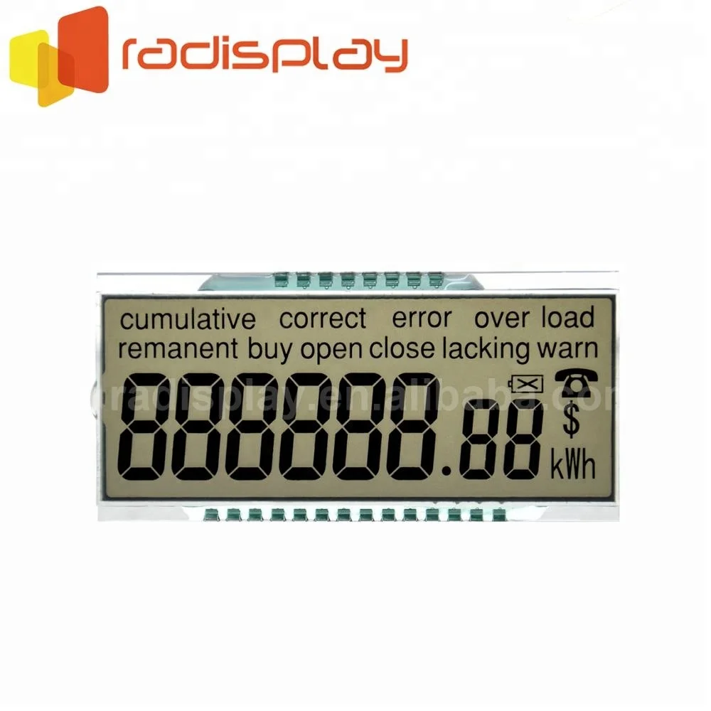 
4 Digit Tn Custom 7 Segment Energy Meter Lcd Display Panel 