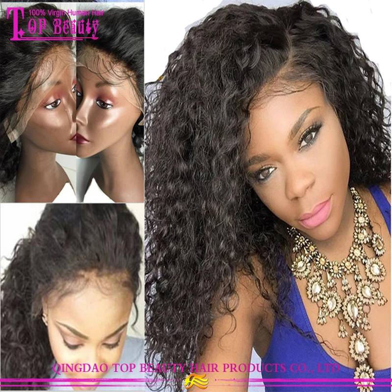 

Top Quality Curly Invisible Hairline Full Lace Wig Cheap Price Realistic Natural Hairline Wig, N/a