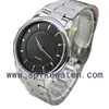 Quartz-analog wristwatch with black color dial men's type bracelet watch