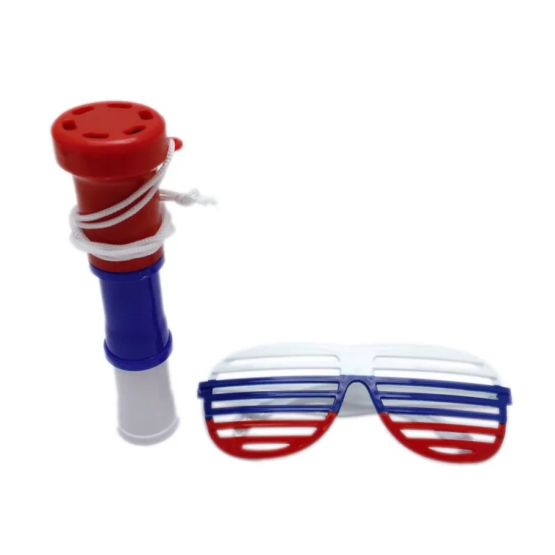 Popular Football Horn Colorful Cheering Horn With Glasses Cheering Tool