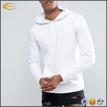 white slim fit hoodie