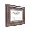 Hot selling 8.5x11" pine wood College University Graduation Theme Certificate Wooden diploma Frame
