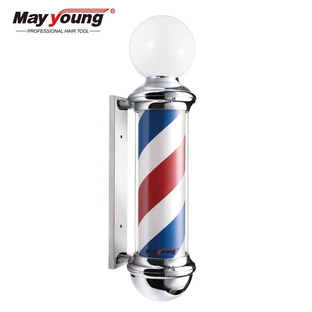 

33.5'' 85cm Classic Style 2-light water proof LED Hair Salon Barber Shop Sign barber pole, Color