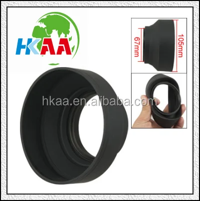 china manufacturer Soft Rubber 67mm Camera Black Lens Hood adapter special custom service provided