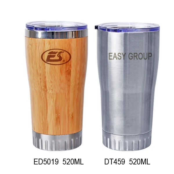 

ED5019 520ML/18O 2018 New bamboo shell stainless steel travel coffee mug tumbler, Bamboo mug