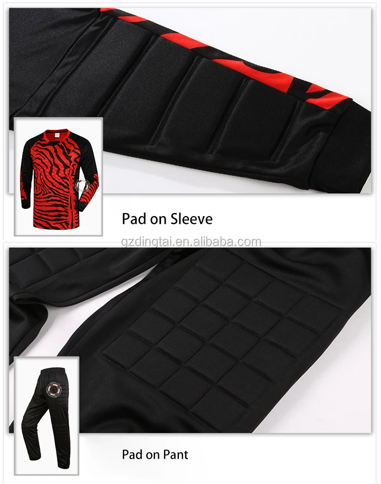 Soccer Goal Keeper Goalkeeper Padded Shirt Kit