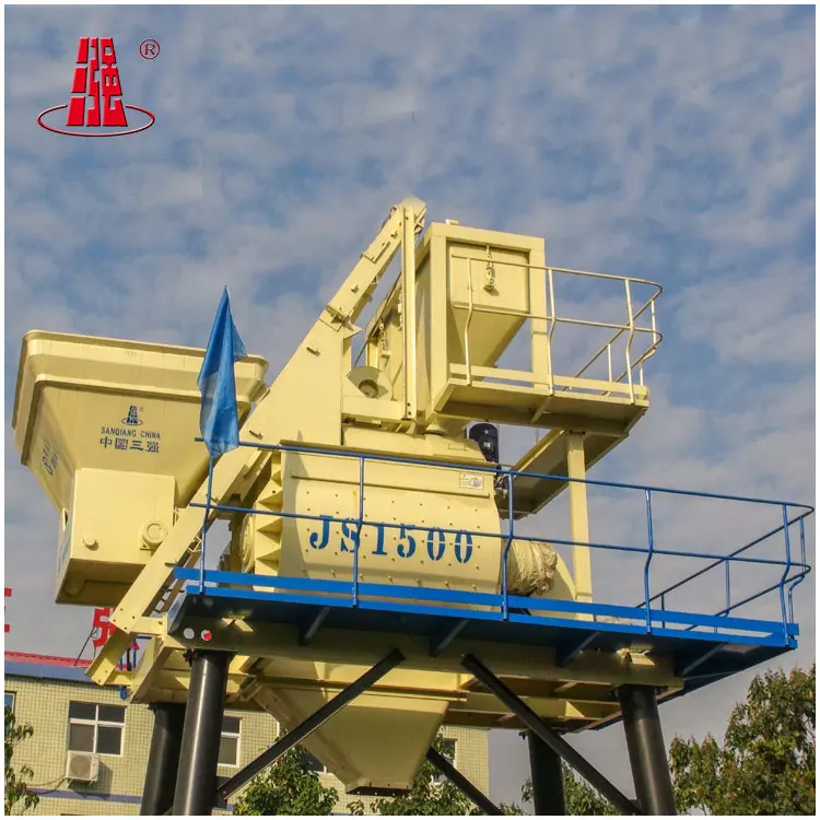 Js1500 Twin Shaft Concrete Mixer High Efficiency Mixer Buy Double