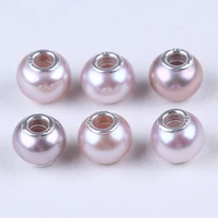 

925 silver core 11-12mm freshwater pearl beads with big hole