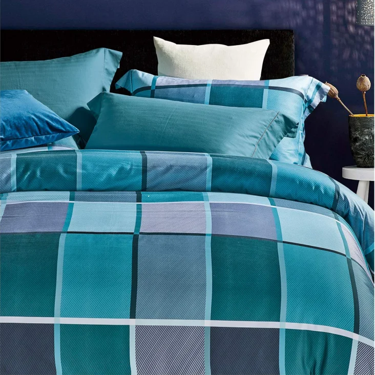 Geometric Design Bedsheets 75d*150d 100 Polyester Pigment Printed