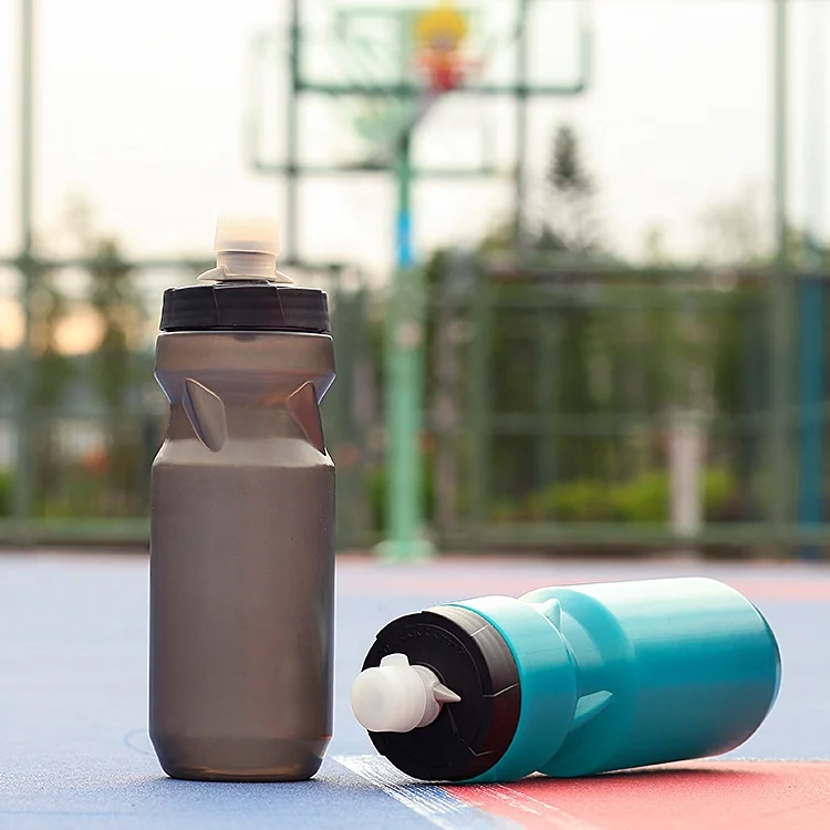 

Biodegradable plastic water bottle pressing type plastic bicycle water bottle squeeze sports bottle, Black