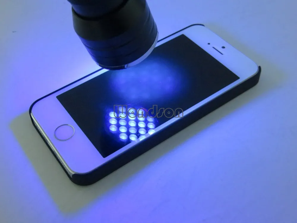21 Led Ultraviolet Shadowless Glue Curing Uv Light Torch For Iphone 6