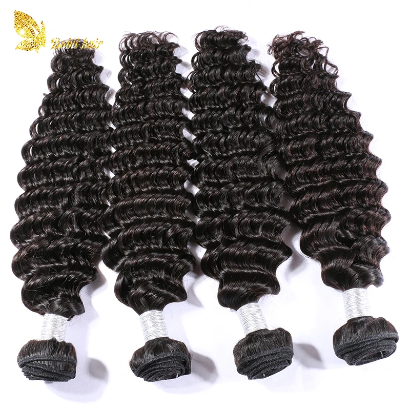 

New style cuticle aligned deep wave virgin peruvian human hair weaving