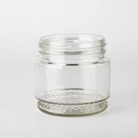 

Ready to ship 500ml Hot sale glass round jar for honey sauce pickle and food storage with lid
