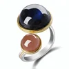 New Silver Mysterious lake Labradorite stone ring