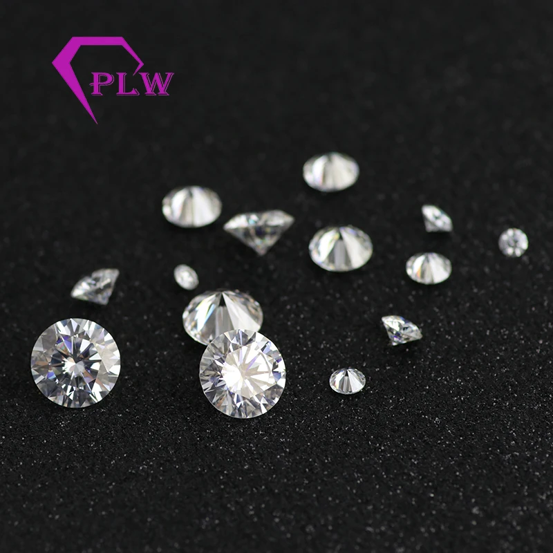 

Small size synthetic loose moissanite 0.8mm-2.9mm round white EF Color wholesale Price per carat